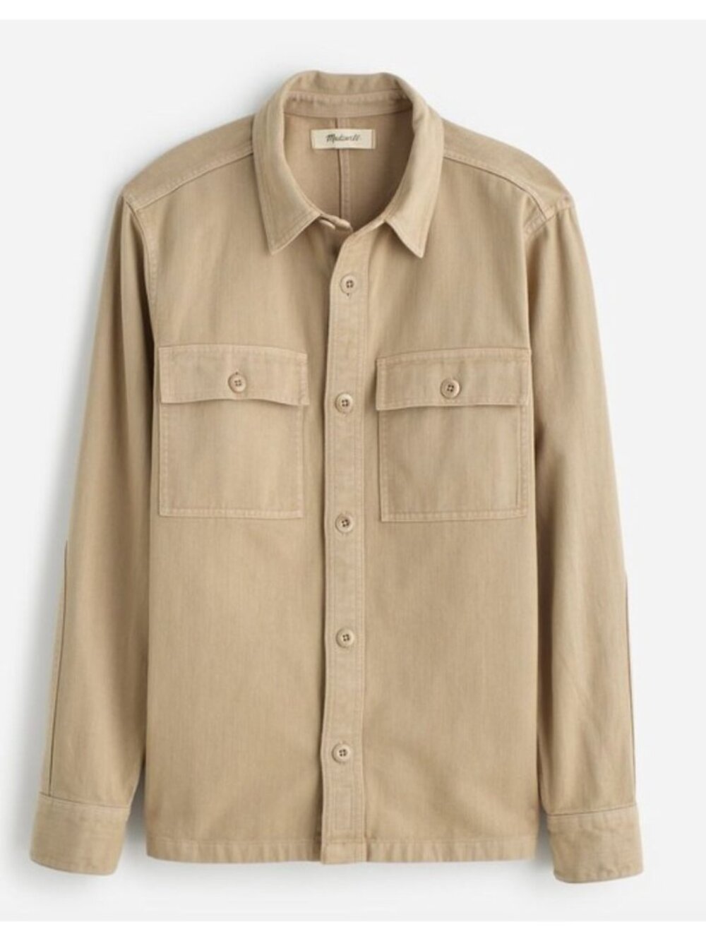 Madewell Garment-Dyed Straight-Hem Work Shirt Driftwood Size Small